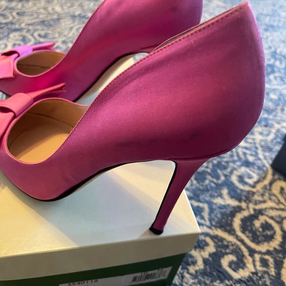 Sold - Kate Spade Pink Satin Bow Pump Sz 10 - Picture 6 of 9